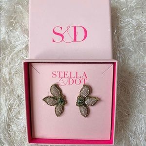 Stella & Dot Pave Petal Earrings